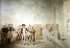 Napoleon visits the factory at Jouy-en-Josas, 20th June, 1806 (pen & sepia ink on paper)