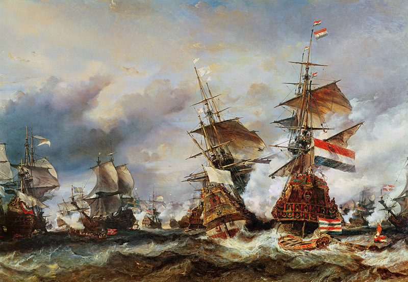 The Battle of Texel from Louis Gabriel Eugène Isabey