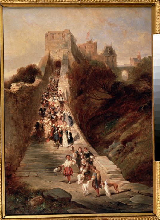 Leaving the Castle from Louis Gabriel Eugène Isabey
