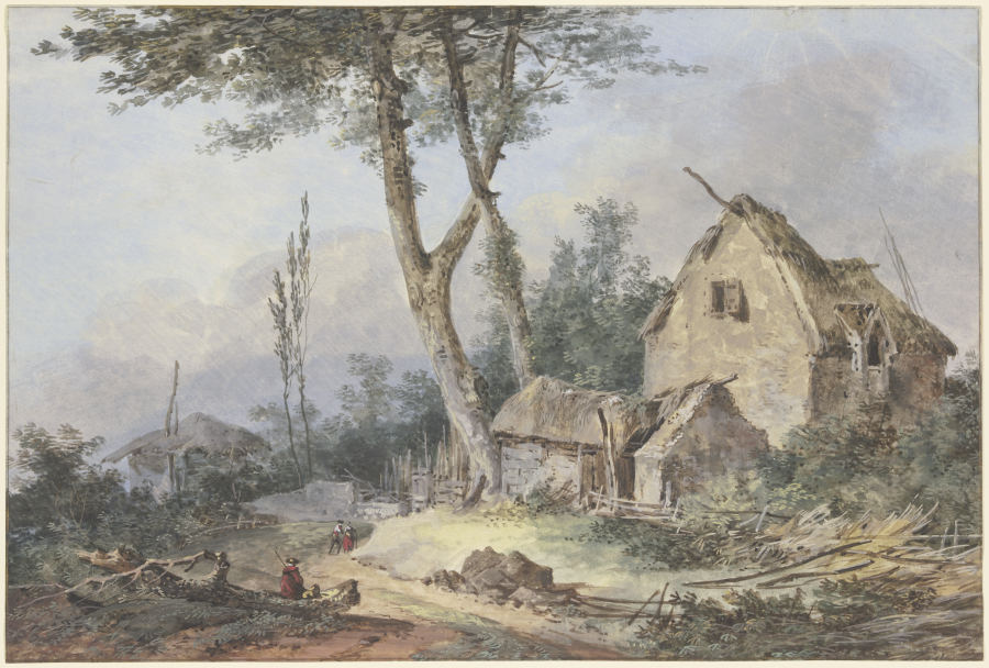 Landschaft mit zerfallenem Gehöft from Louis Gabriel Moreau