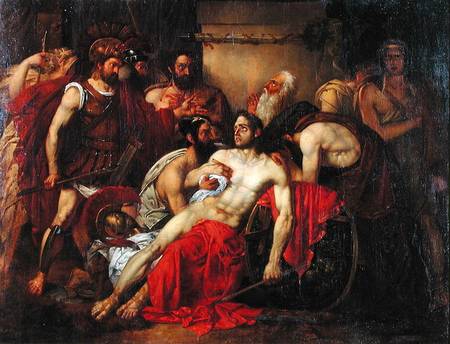 The Death of Epaminondas (c.418-362 BC) from Louis Gallait