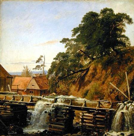 A Watermill in Christiania from Louis Gurlitt