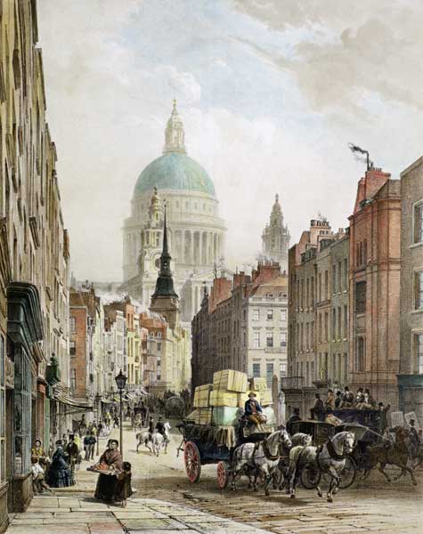St. Paul's from Fleet Street from Louis Jules Arnout