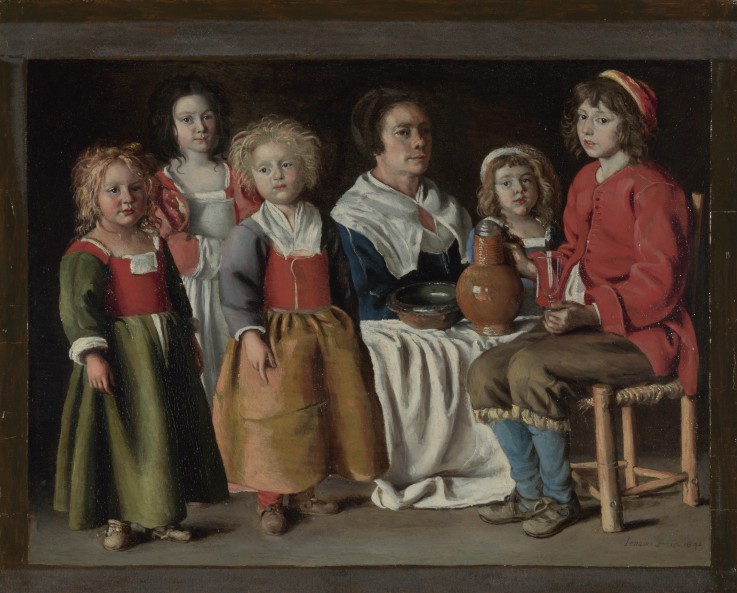 A Woman and Five Children from Louis Le Nain
