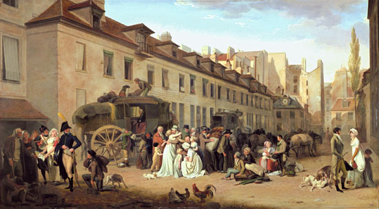 The arrival of the coach from Louis-Léopold Boilly