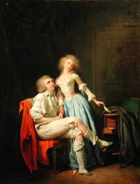 Couple with an Escaped Bird from Louis-Léopold Boilly