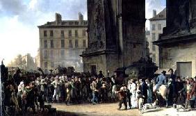 The Conscripts of 1807 Marching Past the Gate of Saint-Denis