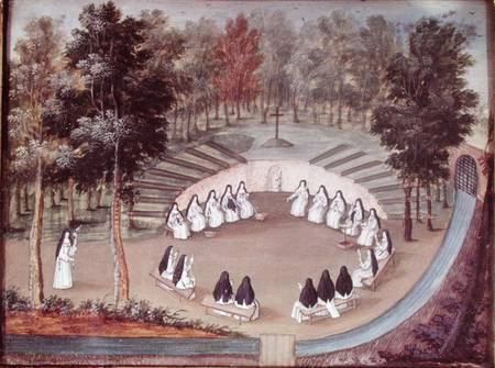 Nuns Meeting in Solitude, from 'L'Abbaye de Port-Royal' from Louise Madelaine Cochin