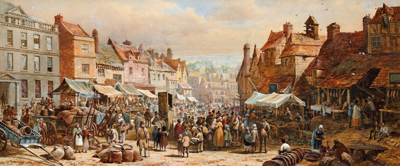 Market day in Chippenham. from Louise Rayner