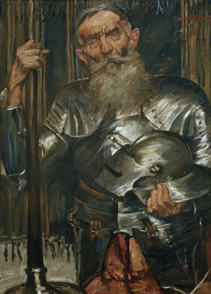 Old man in knights armour from Lovis Corinth