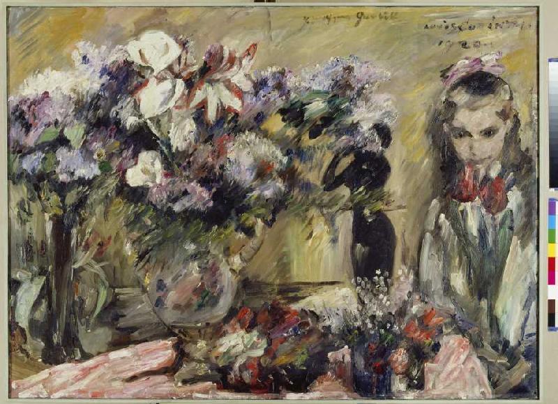 Girl with flowers from Lovis Corinth