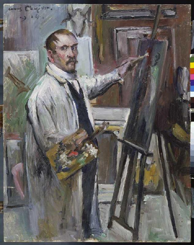 Self-portrait in front of the easel. from Lovis Corinth