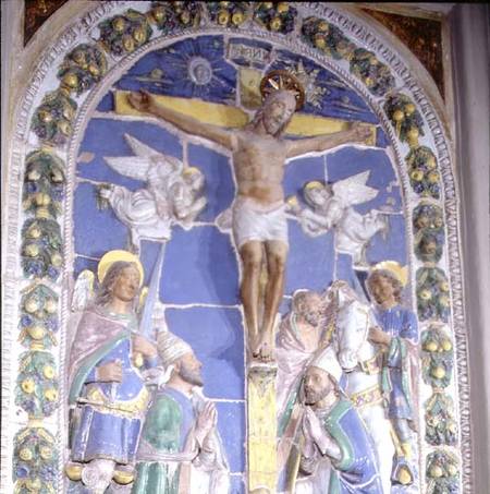 Crucifixion, bas relief from Luca Della Robbia