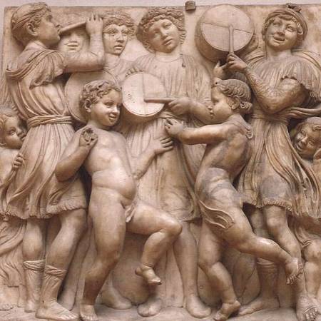 Musical angels, relief from the Cantoria from Luca Della Robbia