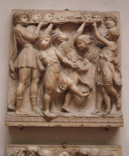 Trumpeting angels, relief from the Cantoria from Luca Della Robbia