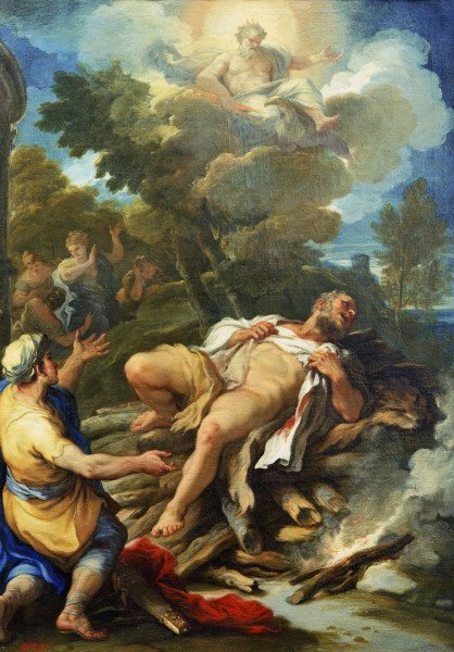 Luca Giordano / Hercules on the pyre from Luca Giordano