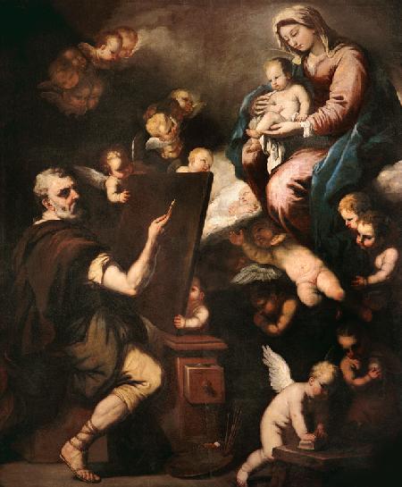 L.Giordano, hl. Lukas malt die Madonna