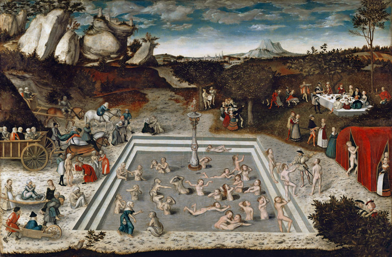The fountain of youth from Lucas Cranach the Elder
