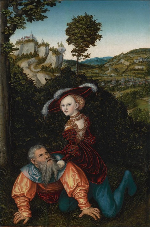 Aristotle and Phyllis from Lucas Cranach the Elder