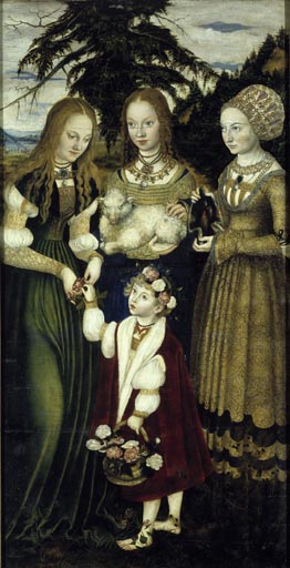 Die Heiligen Dorothea, Agnes und Kunigunde from Lucas Cranach the Elder