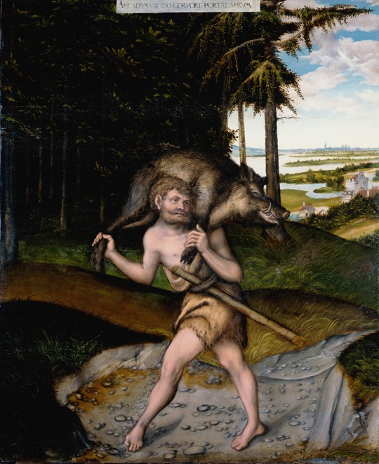Heracles and the Erymanthian Boar (From The Labours of Hercules) from Lucas Cranach the Elder