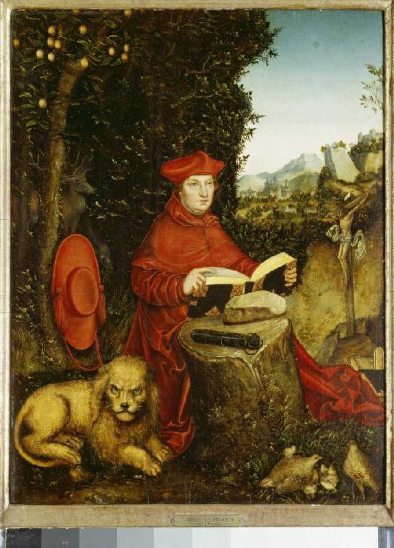 Reading, the St. Hieronymus, in the landscape. from Lucas Cranach the Elder