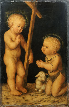 The Christ Child Blessing The Infant Saint John The Baptist from Lucas Cranach the Elder