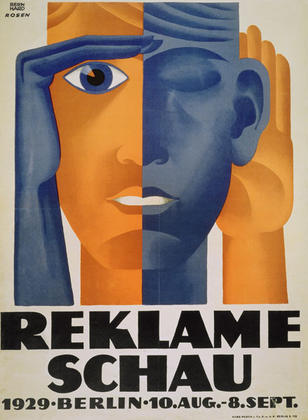 'Reklameschau', poster for the Berlin Advertising Exhibition from Lucian & Rosen, F. Bernhard