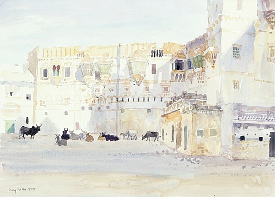 Evening at the Palace, Bhuj, 1999 (w/c on paper)  from Lucy Willis