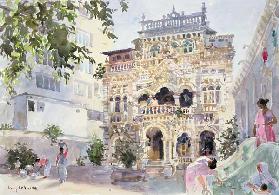 House on the Hill, Bombay, 1991 (w/c on paper) 