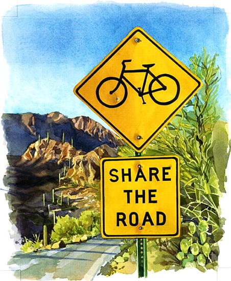 Share the Road, Gates Pass from Lucy  Masterman