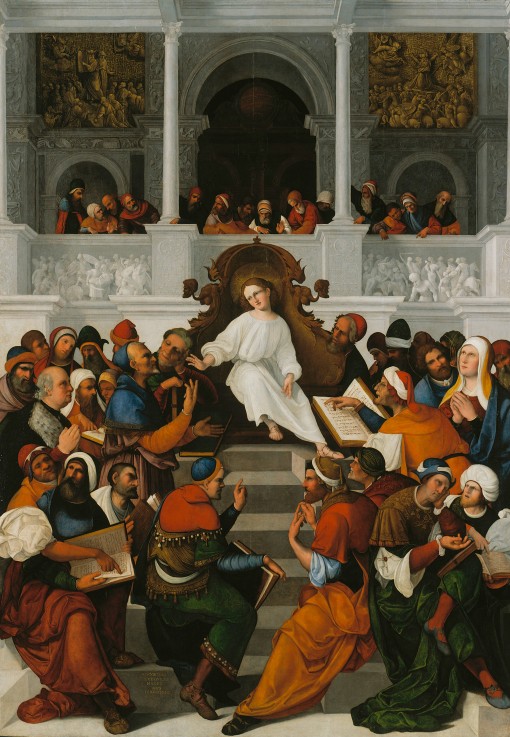 The Twelve-Year-Old Jesus Teaching in the Temple from Ludovico Mazzolino