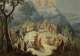 The hayrack celebration of the St. Franziskus. from Ludwig Emil Grimm