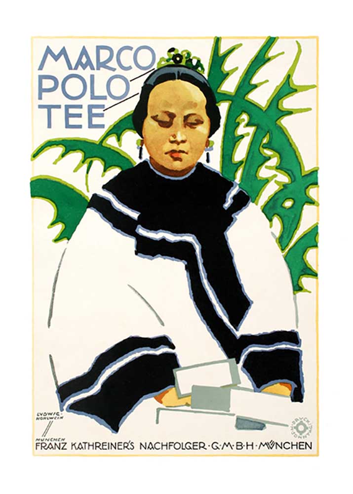 Poster advertising Marco Polo Tea, c.1926 from Ludwig Hohlwein