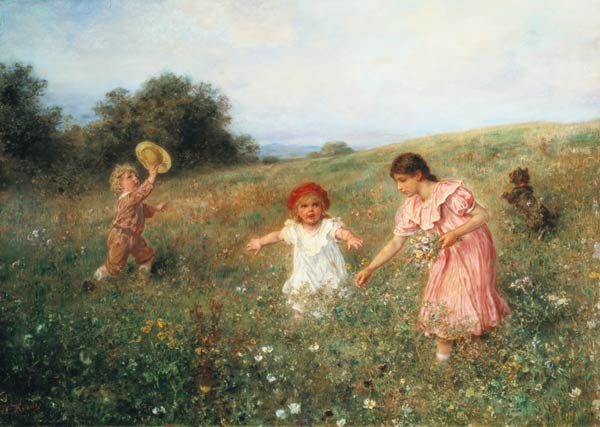 In the spring meadow from Ludwig Knaus