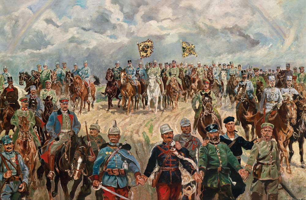 The allied monarchs with their commanders in the 1st World War from Ludwig Koch