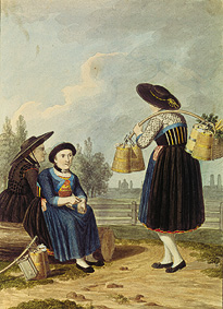 Endeavour study: Farmer's wifes and dairy girl from the area of Munich from Ludwig Neureuther
