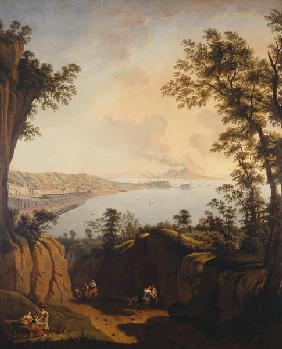 The Gulf of Naples with view at the Vesuv