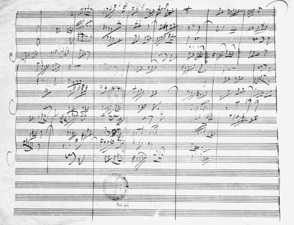 Score for the 3rd Movement of the 5th Symphony from Ludwig van Beethoven