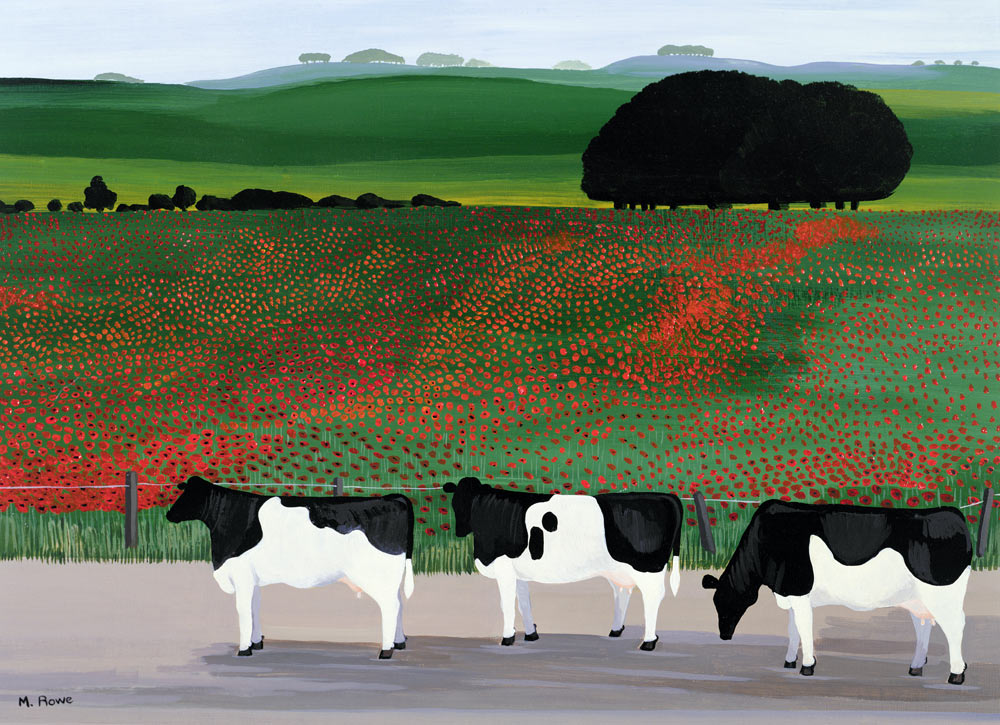 Cows and Poppies  from  Maggie  Rowe
