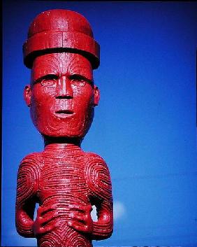 Sculpture on the roof of a meeting house or 'Marae'