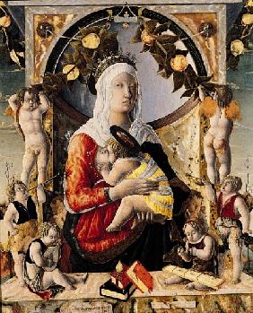 The Virgin and Child Surrounded by Eight Angels