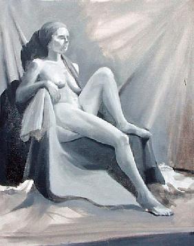 Gitana en Grisaille, 2002 (oil on canvas) 