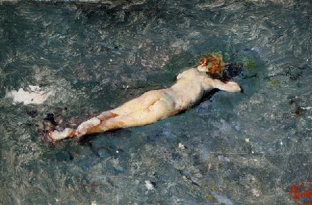 Female act in the water