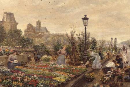 The Flower Market from Marie François Firmin-Girard