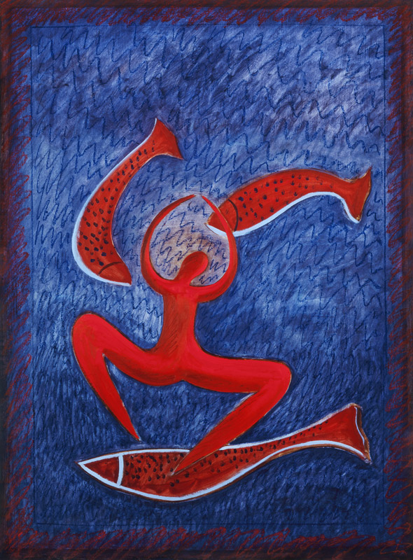 Charmeuese de Requins, 1991 (oil on paper)  from Marie  Hugo