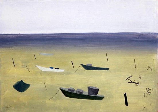 Barques du Vaccares, 1987 (gouache on paper)  from Marie  Hugo