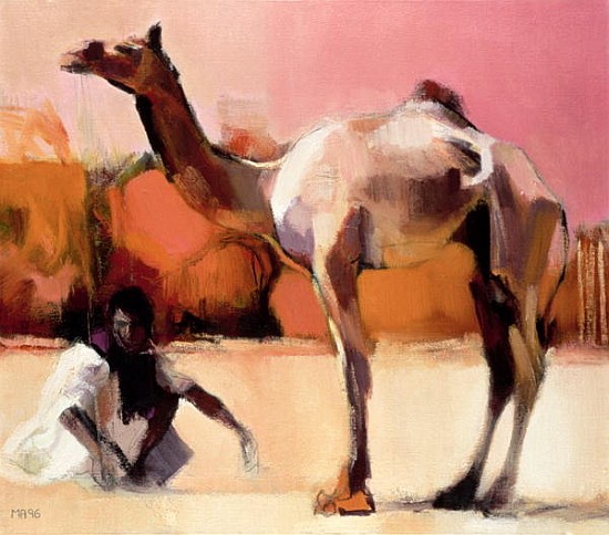 dsu and Said, Rann of Kutch, 1996 (oil on canvas)  from Mark  Adlington