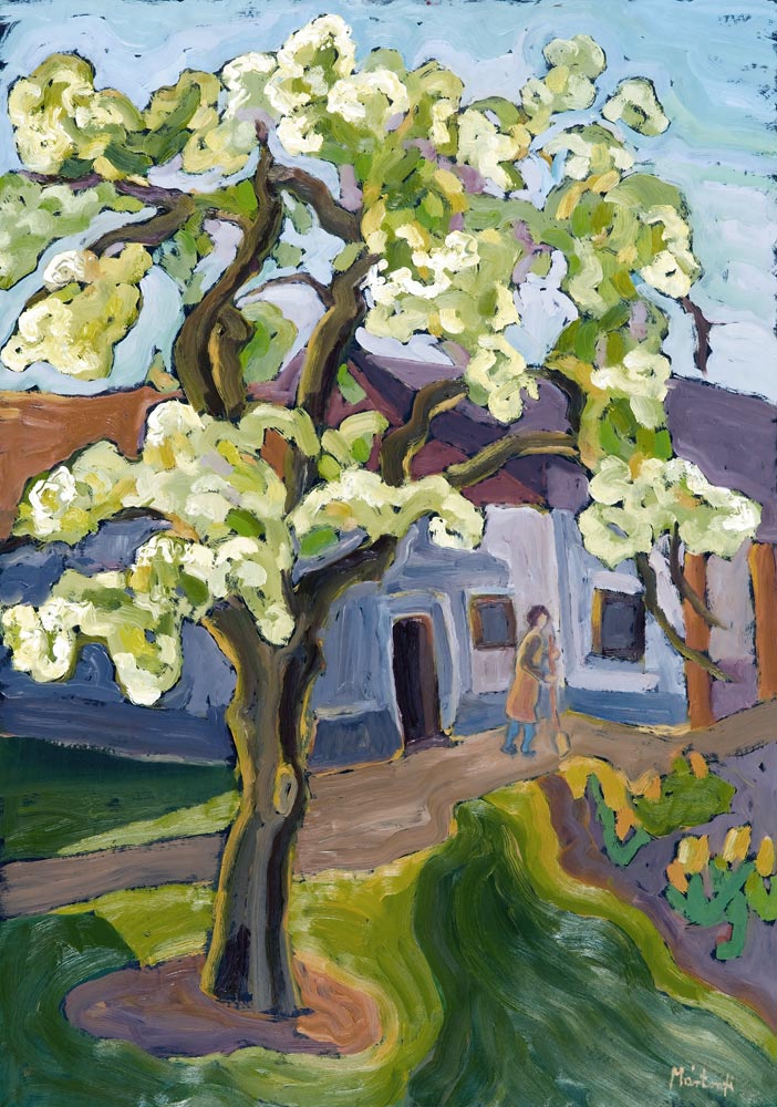 Blooming Pear Tree, 2008 (oil on board)  from Marta  Martonfi-Benke