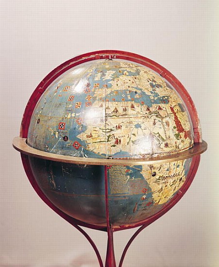 Terrestrial Globe, showing the Indian Ocean, made in Nuremberg, 1492 (detail of 158167) from Martin Behaim
